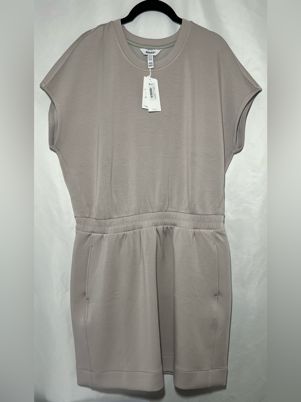 NWT Spanx AirEssentials Athleisure Pocket Dress French Grey Sz XL